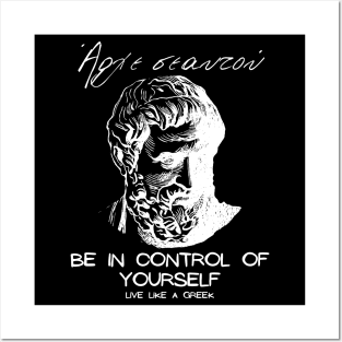 Be in control of yourself and live like a Greek ,apparel hoodie sticker coffee mug gift for everyone Posters and Art